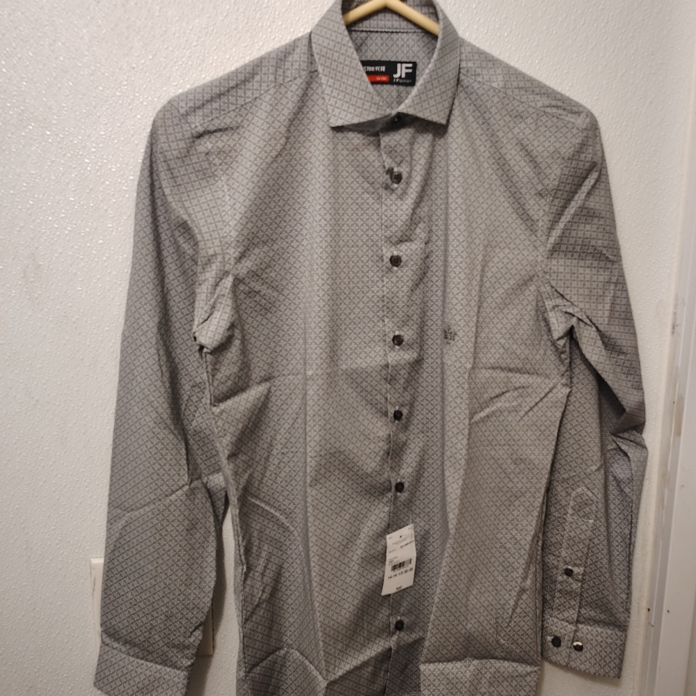 J. Ferrar Slim Ultra Comfort Mens Slim Fit Stretch Fabric Wrinkle Free Long Slee